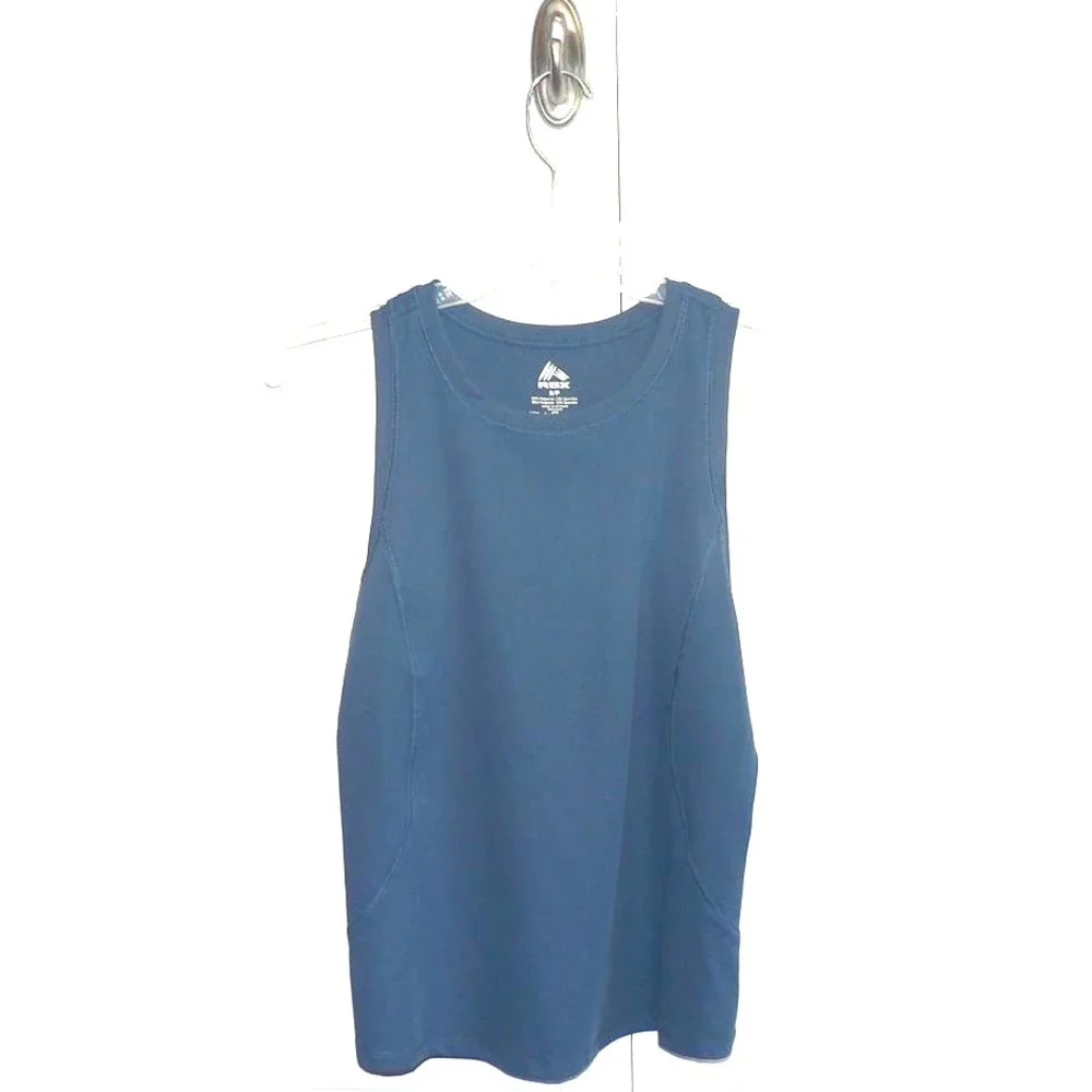 RBX Active Women's Quick Dry Sleeveless Racerback Workout Tank in Blue Small - Picture 1 of 9